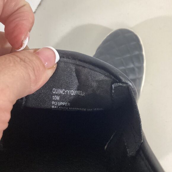 Women’s Steve Madden Quilted Black Leather Slip On Sneakers Size 10 - Picture 7 of 7